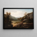 Landschaftsgemälde mit Bergen in North Carolina - William Charles Anthony Frerichs — gerahmtes Bild an der Wand