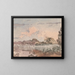 Landschaft mit Zaun - William Collins — gerahmtes Bild an der Wand