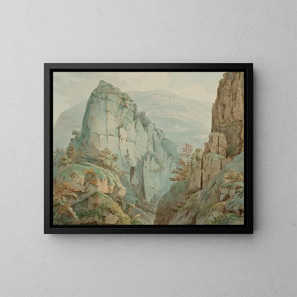 Kirche von Dovedale, Staffordshire - William Day — gerahmtes Bild an der Wand
