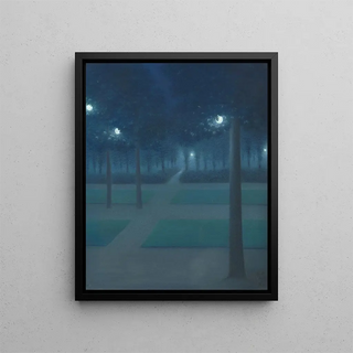 William Degouve de Nuncques - Nocturn in the Parc Royal Brussels.webp