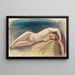 Nackte Frau liegend - William Edward Frost — gerahmtes Bild an der Wand