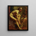 Männliches Akt-Gemälde - William Etty — gerahmtes Bild an der Wand