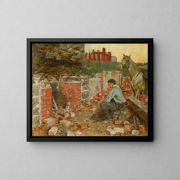 Rückkehr nach Hause - William Gilbert Gaul — gerahmtes Bild an der Wand
