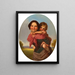 Mädchen und irisches Kind - William Gillard — gerahmtes Bild an der Wand