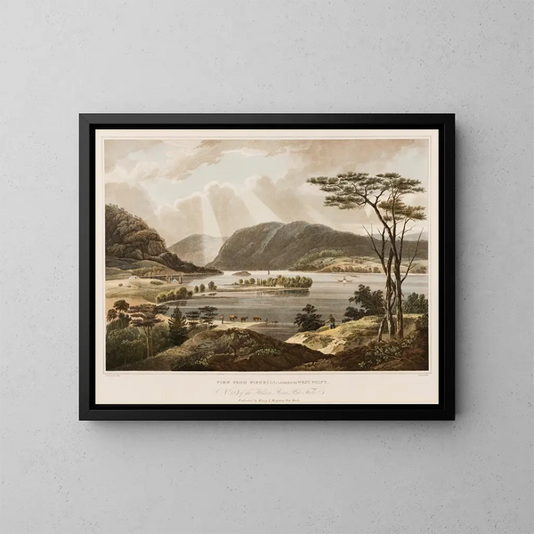 Ansicht von Fishkill nach West Point - William Guy Wall — gerahmtes Bild an der Wand