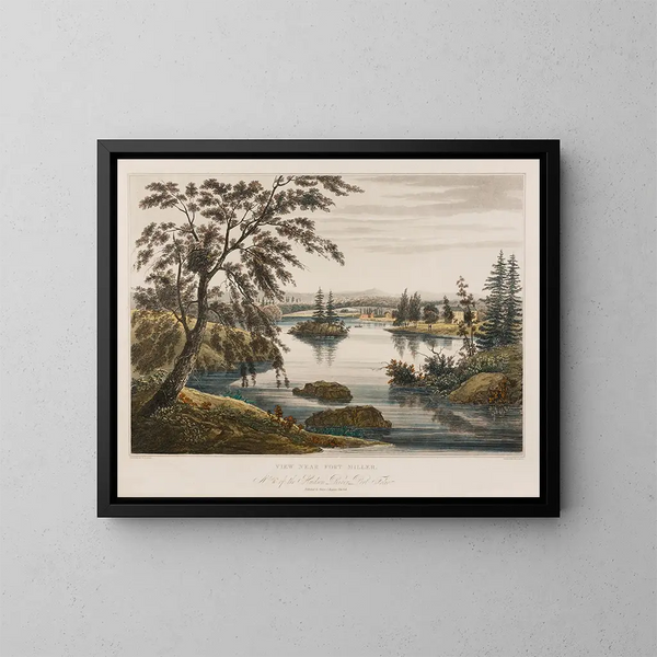 Ansicht in der Nähe von Fort Miller - William Guy Wall — gerahmtes Bild an der Wand