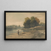 Flusslandschaft mit Junge und Schafe - William Havell — gerahmtes Bild an der Wand