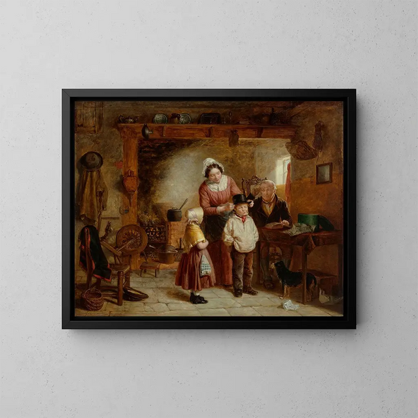 Le tout nouveau chapeau - William Hemsley — gerahmtes Bild an der Wand