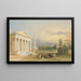 Studie für die Aussicht auf Bartlett auf dem Yale College und dem Statehouse - William Henry Bartlett — gerahmtes Bild an der Wand