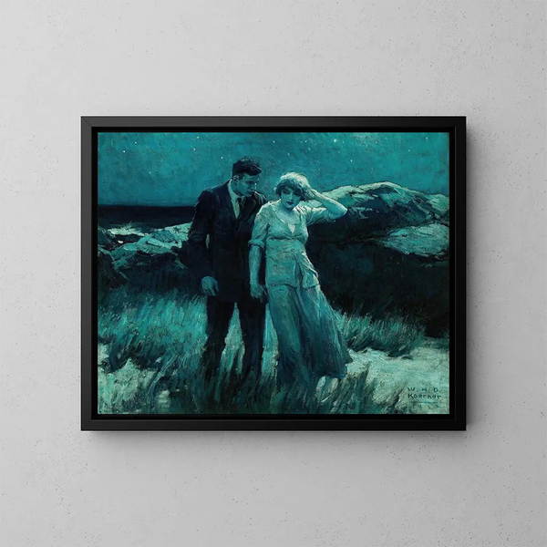 Promenade im Mondschein - William Henry Dethlef Koerner — gerahmtes Bild an der Wand