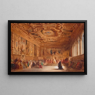 William Henry Lake Price - Sala del Senato Doges Palace Venice.webp