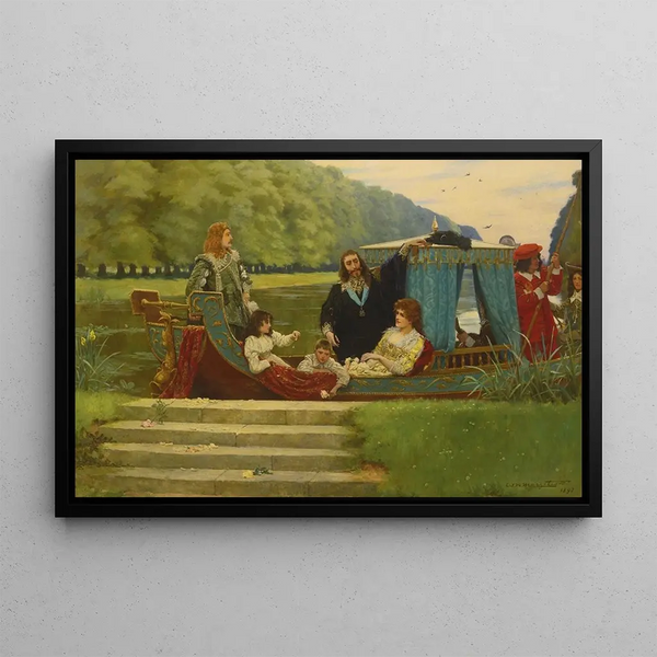 William Henry Margetson - An Afternoon at Hampton Court.webp