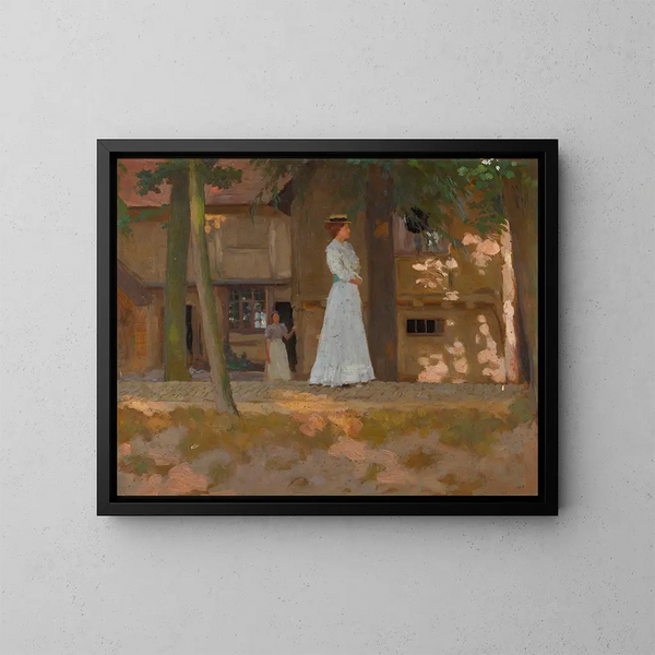 La Promenade - William Henry Margetson — gerahmtes Bild an der Wand