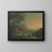 Landschaft mit Fischern auf einem See - William Hodges — gerahmtes Bild an der Wand