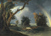 Sturm über dem Ganges mit Frau Hastings in der Nähe der Colgon-Felsen - William Hodges — Ansicht des Kunstwerks
