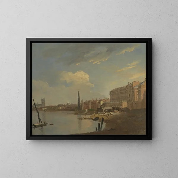 Die Tamise und den Adelphi - William Hodges — gerahmtes Bild an der Wand