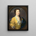 Portrait einer Dame - William Hogarth — gerahmtes Bild an der Wand