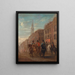 Prozession der Restauration Karls II. in Cheapside - William Hogarth — gerahmtes Bild an der Wand