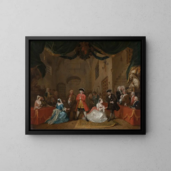 L'Opéra des Gueux - William Hogarth — gerahmtes Bild an der Wand