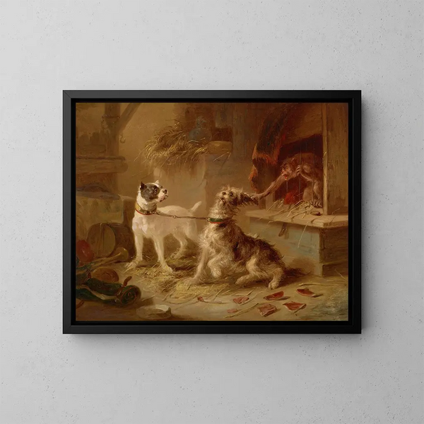 Mönch schelmisch - William Holbrook Beard — gerahmtes Bild an der Wand