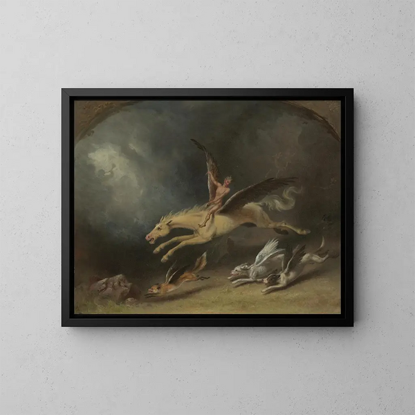 Der Traum der Fuchsjäger - William Holbrook Beard — gerahmtes Bild an der Wand