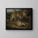 Zwei Leoparden - William Huggins — gerahmtes Bild an der Wand