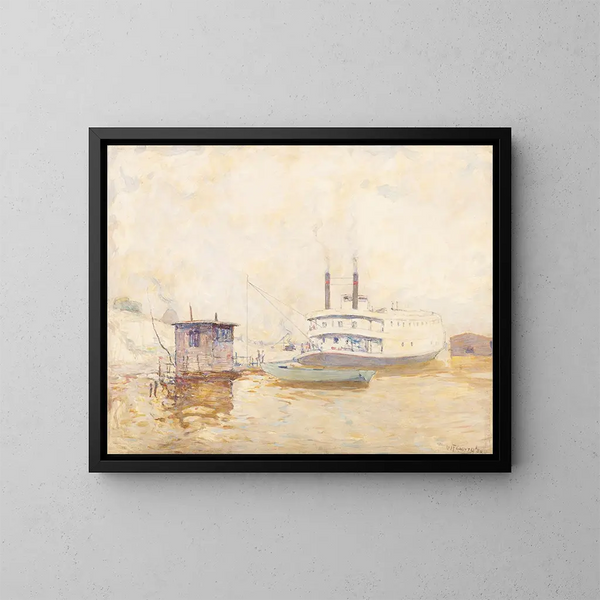 Boot auf dem Ohio-Fluss - William J. Forsyth — gerahmtes Bild an der Wand