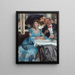 Chez Mouquin's - William James Glackens — gerahmtes Bild an der Wand
