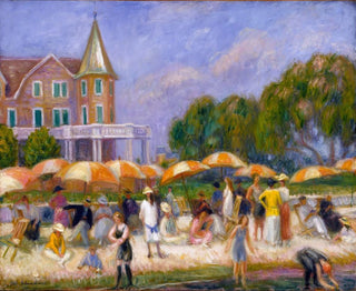 William James Glackens - Beach Umbrellas at Blue Point.webp