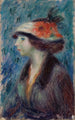 Junge Frau mit Blumenhut - William James Glackens — Ansicht des Kunstwerks