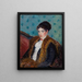 Mädchen mit Fuchspelz - William James Glackens — gerahmtes Bild an der Wand