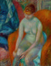 Nackt, das an einem Bein zieht, Nackt mit roten Haaren - William James Glackens — Ansicht des Kunstwerks