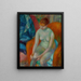 Nackt, das an einem Bein zieht, Nackt mit roten Haaren - William James Glackens — gerahmtes Bild an der Wand