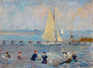 William James Glackens - Seascape with Six Bathers Bellport.webp