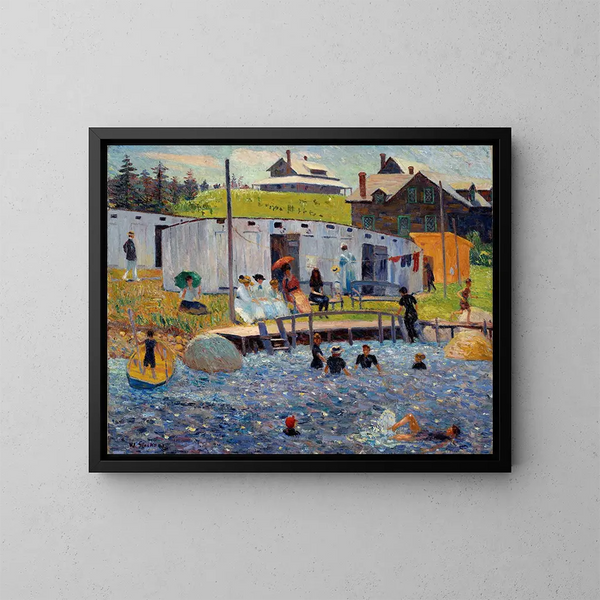 L'heure du bain, Chester, Nouvelle-Écosse - William James Glackens — gerahmtes Bild an der Wand