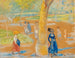 Frau mit einem Regenschirm in Washington Square - William James Glackens — Ansicht des Kunstwerks