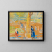 Frau mit einem Regenschirm in Washington Square - William James Glackens — gerahmtes Bild an der Wand