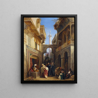 William James Mller - Street Scene In Cairo.webp