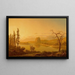 Eingang des Columbia-Flusses, Oregon, mit Rooster Rock in der Ferne - William L Marple — gerahmtes Bild an der Wand