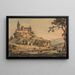 Château surplombant une rivière - William Marlow — gerahmtes Bild an der Wand