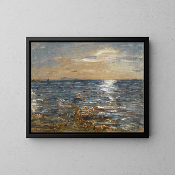 Fischerei von den Felsen bei Port Seton - William Mctaggart — gerahmtes Bild an der Wand