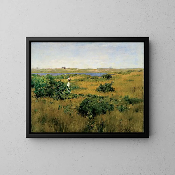 Sommer in Shinnecock Hills - William Merritt Chase — gerahmtes Bild an der Wand