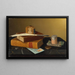 Die Tafel der Bankiers - William Michael Harnett — gerahmtes Bild an der Wand