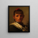 Mädchen mit rotem Haarband - William Morris Hunt — gerahmtes Bild an der Wand