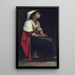 Italienisches Mädchen - William Morris Hunt — gerahmtes Bild an der Wand