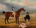 Fremdes Gemälde mit Jockey und seinem Besitzer stehend rechts - William Nedham — Ansicht des Kunstwerks
