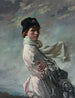 In der Dublin-Bucht, Porträt der Ehefrau des Künstlers - William Orpen — Ansicht des Kunstwerks