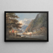 Über den Fluss Tivy bei Cardigan, Wales - William Payne — gerahmtes Bild an der Wand
