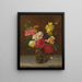 Blumen in einer geschliffenen Glasvase - William Perkins Babcock — gerahmtes Bild an der Wand