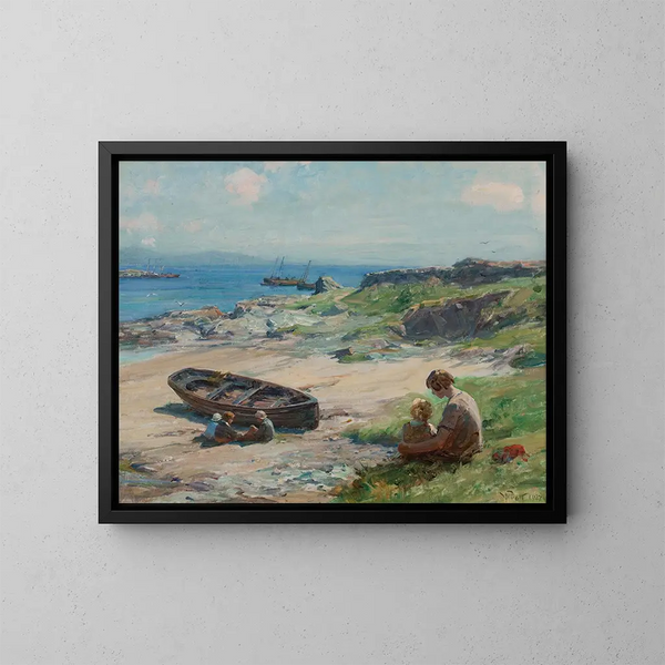 Baie de Portrigh, Carradale - William Pratt — gerahmtes Bild an der Wand
